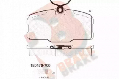R BRAKE rb0470700 -  Комплект тормозных колодок, дисковый тормоз